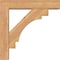 Ekena Millwork Merced Block Smooth Bracket w/ Offset Brace, Western Red Cedar, 5 1/2"W x 24"D x 24"H BKT0604X24X24MRC05SWR - alternate 3